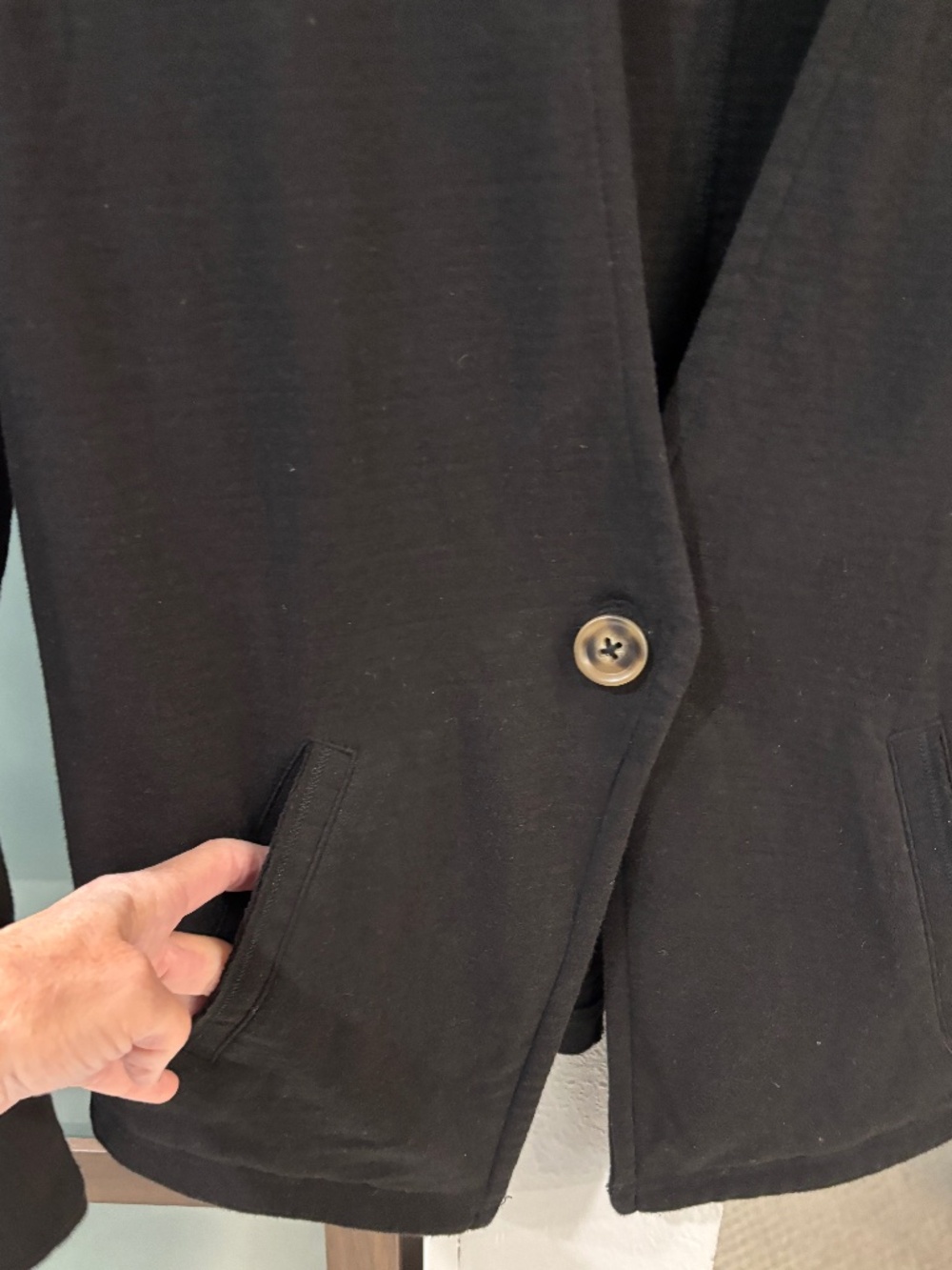 Caslon Single-button Knit Blazer - Black XS - Picture 5 of 10